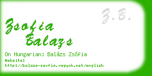 zsofia balazs business card