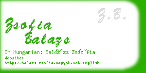 zsofia balazs business card